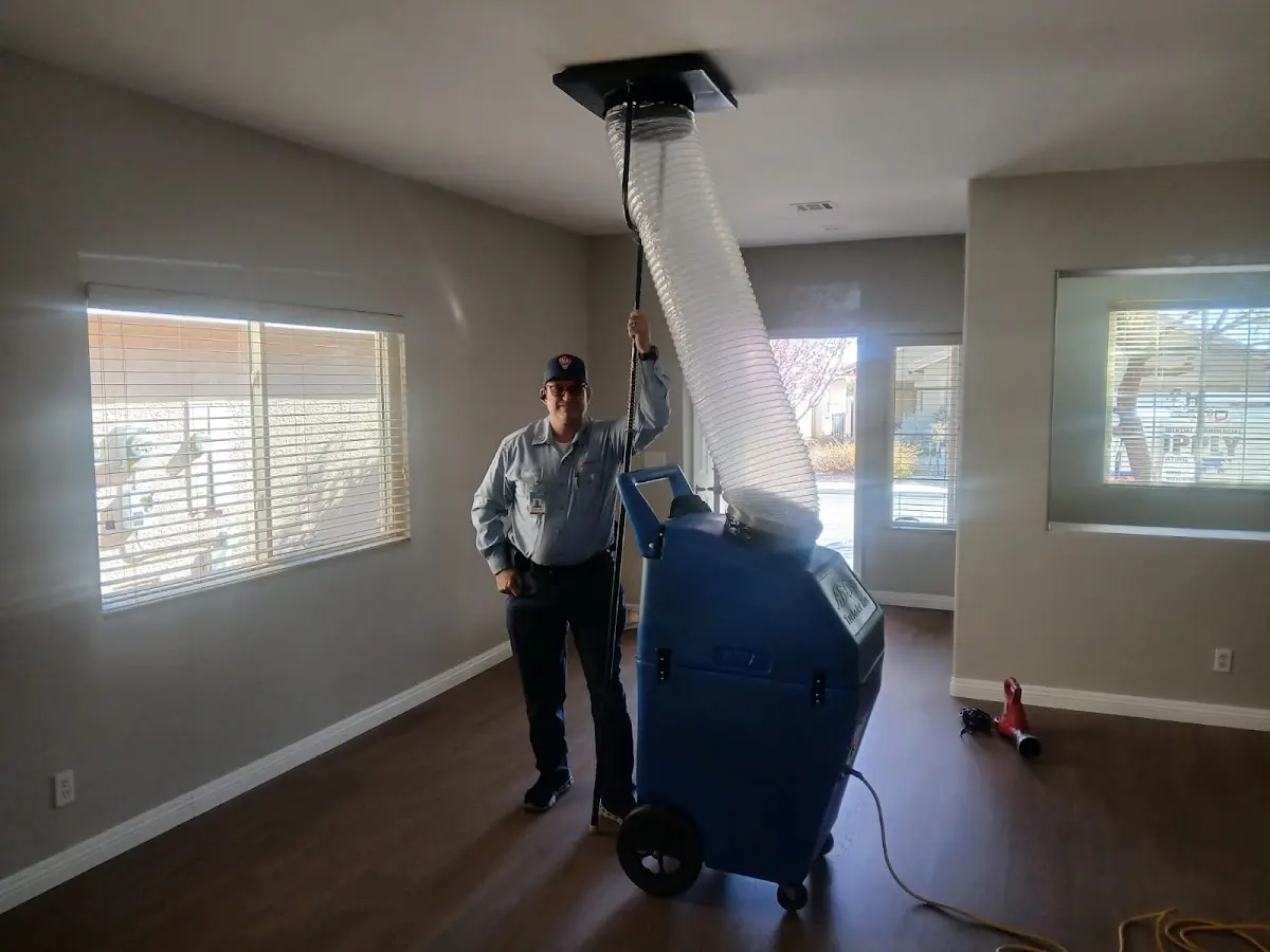 Professional Dryer Vent Cleaning work inside a Dayton home
